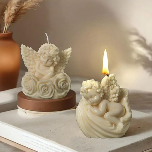 2 Pack Flower Bud Mold - Succulent Flower - Silicone Resin Casting Molds for Candle & Resin & Soap Craft Supplies in Kuwait