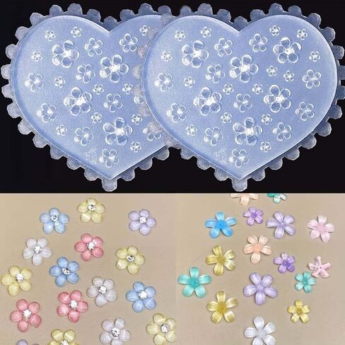 2 PCS Bowknot Design 3D Nail Art Charms Silicone Mold - DIY Earrings, Necklace, Jewelry Crafts & Decorations in Saudi Arabia