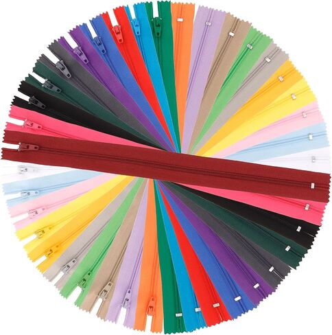 Zippers for Sewing 100 PCS Nylon Zippers for Sewing 12 Inch Zippers Bulk Zippers Colorful Sewing Zippers for Making Bags Pouches Pillow Covers and Sewing Crafts Projects 20 Colors in Saudi Arabia