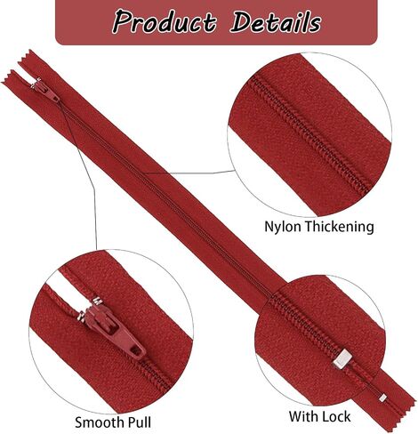 Zippers for Sewing 100 PCS Nylon Zippers for Sewing 12 Inch Zippers Bulk Zippers Colorful Sewing Zippers for Making Bags Pouches Pillow Covers and Sewing Crafts Projects 20 Colors in Saudi Arabia