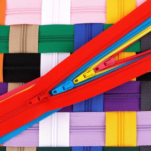 Zippers for Sewing 100 PCS Nylon Zippers for Sewing 12 Inch Zippers Bulk Zippers Colorful Sewing Zippers for Making Bags Pouches Pillow Covers and Sewing Crafts Projects 20 Colors in Saudi Arabia