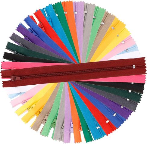 Zippers for Sewing 100 PCS Nylon Zippers for Sewing 12 Inch Zippers Bulk Zippers Colorful Sewing Zippers for Making Bags Pouches Pillow Covers and Sewing Crafts Projects 20 Colors in Saudi Arabia