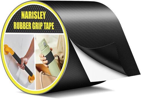 Rubber Grip Tape, Ultra Strong Waterproof Anti Slip Tape with Textured Adhesive for DIY Tools & Gadgets, Customizable for Enhanced Comfort & Safety (1In x 16.5Ft, Black) in Kuwait