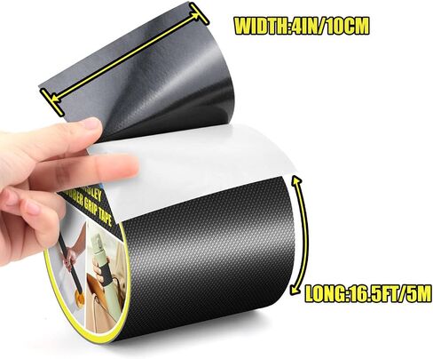 Rubber Grip Tape, Ultra Strong Waterproof Anti Slip Tape with Textured Adhesive for DIY Tools & Gadgets, Customizable for Enhanced Comfort & Safety (1In x 16.5Ft, Black) in Kuwait