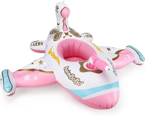 Swimbobo Toddler Pool Float Pink Airplane Airplane Airplane Airplane Airplan in Kuwait