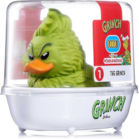 TUBBZ First Edition: The Grinch - Santa Outfit Grinch Cosplaying Rubber Duck Vinyl Figure in Saudi Arabia