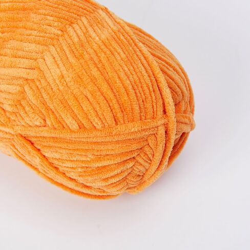 NICEEC Chenille Yarn Blanket Yarn Light Worsted Weight Yarn for Knitting Fancy Yarn for Crochet Weaving DIY Craft Total Length 200m (218yds, 100g)_Light Gray in Kuwait