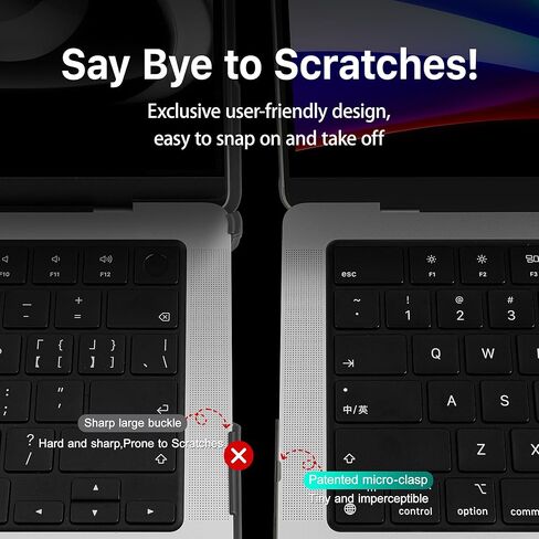 Tuiklol for M4 MacBook Pro 16 inch Case 2024 2023 2022 2021 الإصدار A3404 A3186 M3 A2991 M2 A2780 M1 A2485 Pro/Max Chip ، غطاء قشرة صلبة واقية مع غطاء مفاتيح ، واضحة ، واضحة in Kuwait