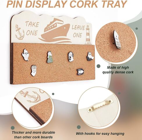 BENECREAT Cork Brooch Board, Wall Cork Tray Nautical Compass Pin Board for Brooch Pin Storage, Jewelry Display, Office Home and School Decor, 11.8x11.8 Inch, 0.5 Inch Thick in Saudi Arabia