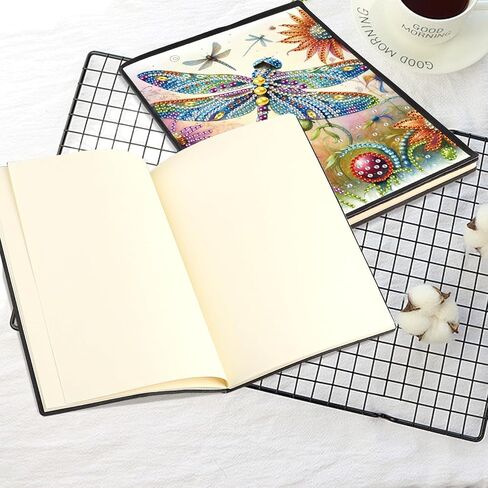 Jishshay A5 Diamond Painting Notebook Dragonfly Diamond Art Book مع غطاء جلدي خاص بمجموعات فنون الماس الماس المجلة Diamond Art Kits للبالغين. in Saudi Arabia