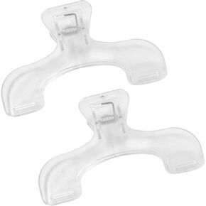 2Pcs Book Page Holder Clips, Transparent Portable Reading Book Page Holders Multifunctional Practical Book Clips Page Holders Book Reading Opener Accessories for Books Office Home School Supplies