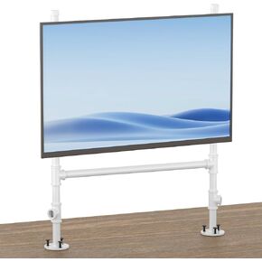 Adjustable Dual Monitor Stand, Ergonomic Computer Monitor Holder, Free Standing Desk Mount for 13-30 Inch Screens, Monitor Arm with Cable Management, Black