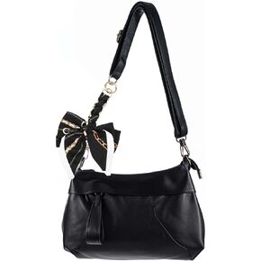 سلسلة موسع أكياس Aozuo ، Bowknot Ribbon Purse Strap extender chain bow bag bag bace accessories for handbags crossbody bags (black) in Kuwait