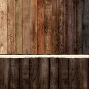 24 Sheets Wooden Board Pattern Paper, 6" x 6" Scrapbooking Supplies Paper Decorative Craft Paper for DIY Card Making Photo Album Junk Journal Décor