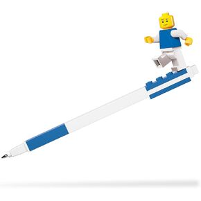 IQ LEGO Stationery Pen Pal - LEGO Blue Gel Pen and Classic Minifgure (Minifigure Colors May Vary)