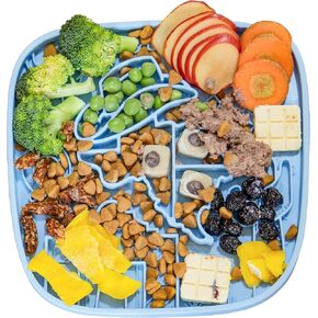 Dog Lick Mat,Freezable Dog Enrichment Toys for Mental Stimulation and Anxiety Relief, Silicone Lick Mat for Dogs and Cats, Dog Slow Feeder That Supports All Types of Food, Green
