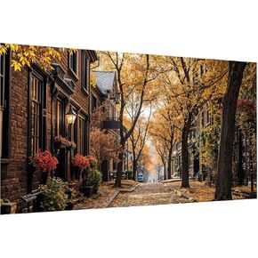 مجموعات الطلاء الكبيرة الماس للبالغين DIY 5D Landscape Diamond Art Kits للبالغين الكامل حفر المدينة مشهد شارع Diamond Painting Gem Cits for Home Wall Decor