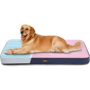 Dog Bed for Large Dogs - 50" x 28" Orthopedic Dog Bed with Removable & Washable Cover, Inflatable XL Pet Mat with Anti-Slip Bottom Supports Dogs Up to 150lbs