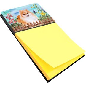 Caroline's Treasures Pomeranian #2 Spring Sticky Note Holder, Multicolor (CK1278SN)