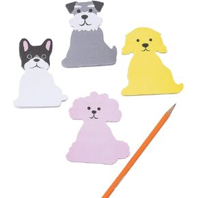 Fun Express Dogs Sticky Notes - Adorable Dog-Themed Stationery for Organizing Writing Notes School & Office Supplies - Perfect for Dog Lovers Home Decor & Everyday Use - 12 Pieces
