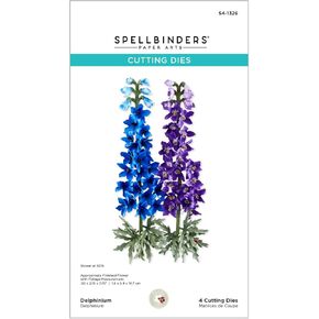 Spellbinders Delphinium Etched Dies, Metal