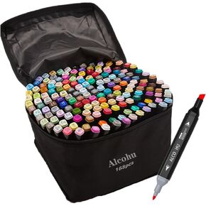 Alcohol Markers Set,120P Alcohol Markers Brush Dual Tip Sketch for Painting, Art Supply Permanent Coloring stuff