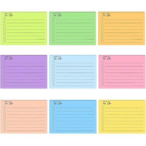 9 Pieces of Memo Sticky Sheet Pads Multi-Purpose Colorful Atreopad Self-Stick Note Pad Sheets for Office Home and School (3x3cm) in Kuwait