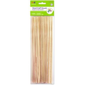Multicraft Imports Krafty Kids CW554 Craftwood Natural Thin Dowel, 10in by 2.5mm, 85-Piece