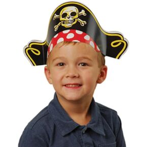 U.S. Toy Pirate Captain Cardboard Party Hats Costume (1 Dozen), Black (USTH31)
