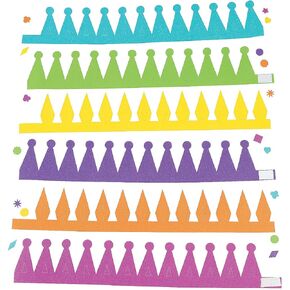 DIY Crowns for Kids, Includes 12 crowns, 312 self-adhesive letters and 250 shapes - Crafts and Party Activities