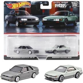 Hot Wheels HYF04 Premium 2-Pack '91 Nissan Sentra SE-R/Nissan Silvia (S13) [Mini Car] [3 Years Old and Up]
