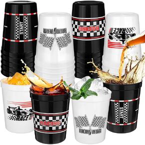 24 Pieces Golf Birthday Party Decorations 16 OZ Golf Fan Cups Green White Sports Ball Disposable Drinking Cups for Golf Sport Themed Party Favors