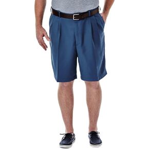 Haggar Men's Cool 18 Gabardine Pleated Shorts in Kuwait