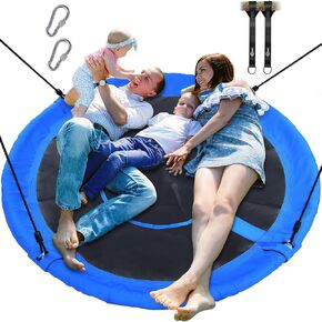 Trekassy 60 "Saucer Tree Swing للأطفال البالغين 900D Oxford مقاومة للماء مع 2 مساءً أشرطة معلقة