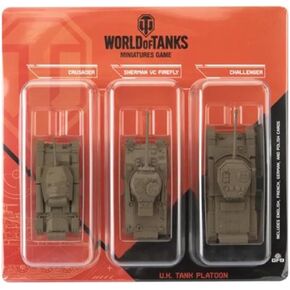 World of Tanks: U.K. Tank Platoon 2 (Crusader ، Sherman VC Firefly ، Challenger) - WOT Miniatures Game ، Gaming Tabletop ، War & Military ، RPG ، WOT69