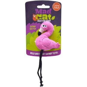 Mad Cat Flingin' Flamingo Catnip & Silvervine Plush Cat Toy