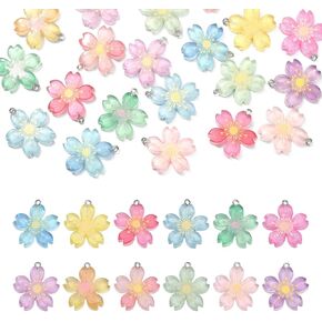 DanLingJewelry 50 pcs Random Color Resin and Walnut Wood Charms Rectangle Charms for Jewelry Making DIY Craft 20.5x10mm in Kuwait