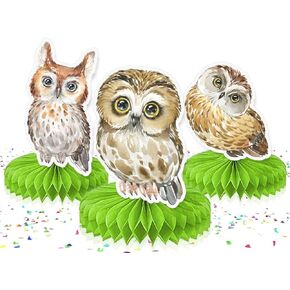 Whimsical Owl 5-Piece Table Honeycombs Centerpiece Set - Adorable Decor for Any Occasion