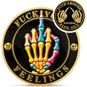 Original Official Good Person Challenge Coin - Hilarious Funny Desk Accessories for Work - Coworker Go Away Dumpster Fire Coin Token Chip - Lucky Novelty Inspiration Gifts for Men Women
