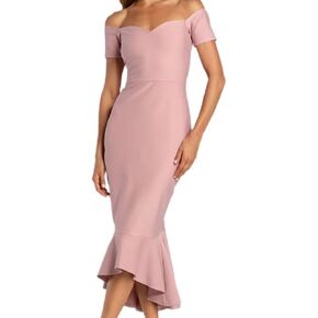 Women's One Neck Solid Color Dresses Strapless Silk Vintage Package Hip Gowns Prom Evening Gowns