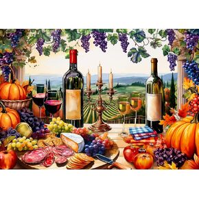 Springbok's Vineyard View 500 Piece Jigsaw Puzzle for Adults Features a Colorful View from The Window of a Relaxing Vineyard Retreat