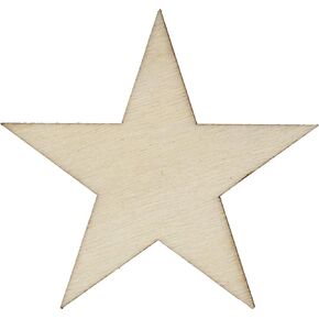 50 Small 1.75 inch Size Wood Stars 1-3/4 inch