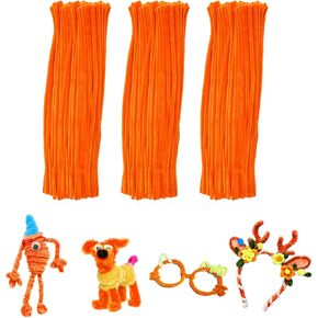 Chenille Stem Art Supplies - 200pcs Solid Color Pipe Cleaners Set for DIY Crafts and Decorations