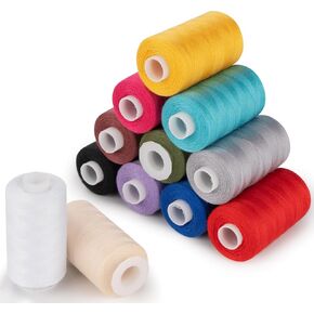2pcs thread - 1000 Yard White All Wish Machine Machine Thread for Sewing