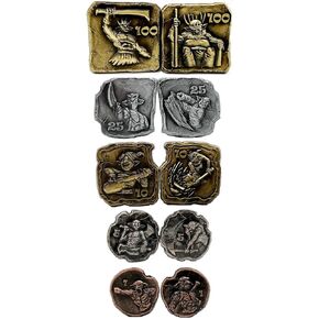 D&D Monster Adventure Coins - Goblins (Set of 10 Metal Plated Novelty) RPG LARP - Fantasy Tokens