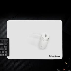 Hard Gaming Mouse Pad, Professional Esport Tempered Glass Mouse Mat Ultra-Smooth Micro-Etched Surface for Top Speed and Control, Non-Slip Mousepad, Dirt & Scratch Resistant (White, 400mm*500mm)