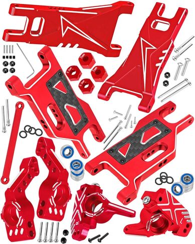 RC Upgrades Part for 1/10 Rustler 2WD/Rustler 2WD VXL,Stampede 2WD/Stampede 2WD VXL,Aluminum Suspension Arms & Caster Block,Steering Blocks,Rear Stub Axle Carriers w/Bearings,Colour in Saudi Arabia