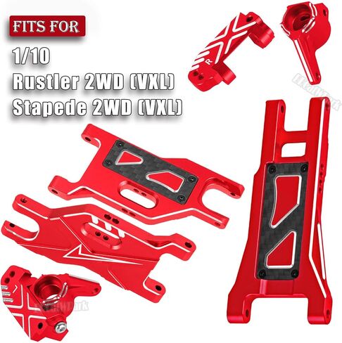 RC Upgrades Part for 1/10 Rustler 2WD/Rustler 2WD VXL,Stampede 2WD/Stampede 2WD VXL,Aluminum Suspension Arms & Caster Block,Steering Blocks,Rear Stub Axle Carriers w/Bearings,Colour in Saudi Arabia