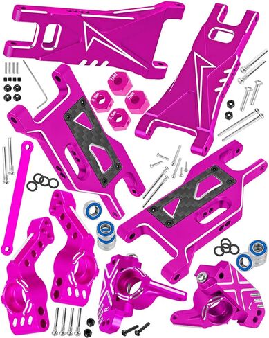 RC Upgrades Part for 1/10 Rustler 2WD/Rustler 2WD VXL,Stampede 2WD/Stampede 2WD VXL,Aluminum Suspension Arms & Caster Block,Steering Blocks,Rear Stub Axle Carriers w/Bearings,Colour in Saudi Arabia
