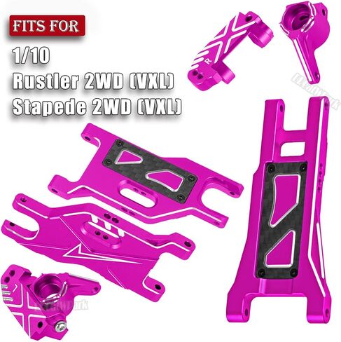 RC Upgrades Part for 1/10 Rustler 2WD/Rustler 2WD VXL,Stampede 2WD/Stampede 2WD VXL,Aluminum Suspension Arms & Caster Block,Steering Blocks,Rear Stub Axle Carriers w/Bearings,Colour in Saudi Arabia